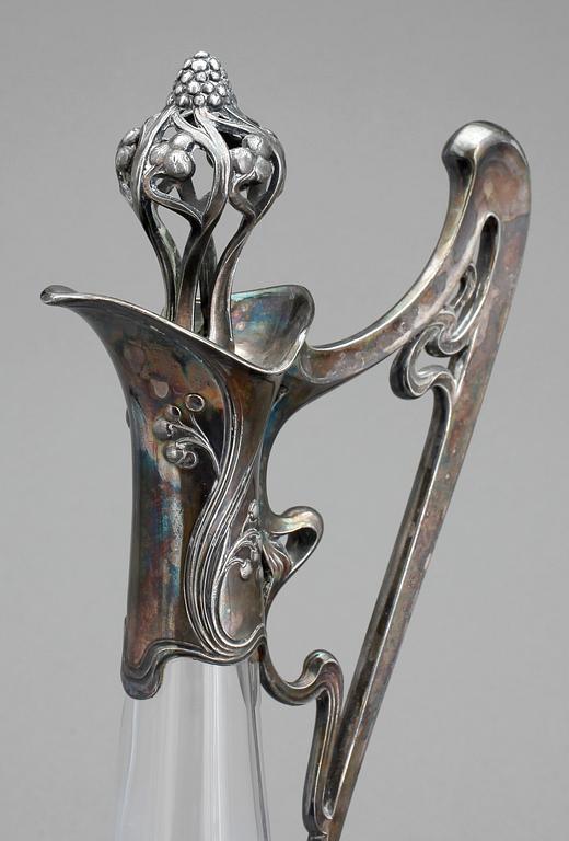 KARAFF, vitmetall, WMF, jugend, 1900-talets början.