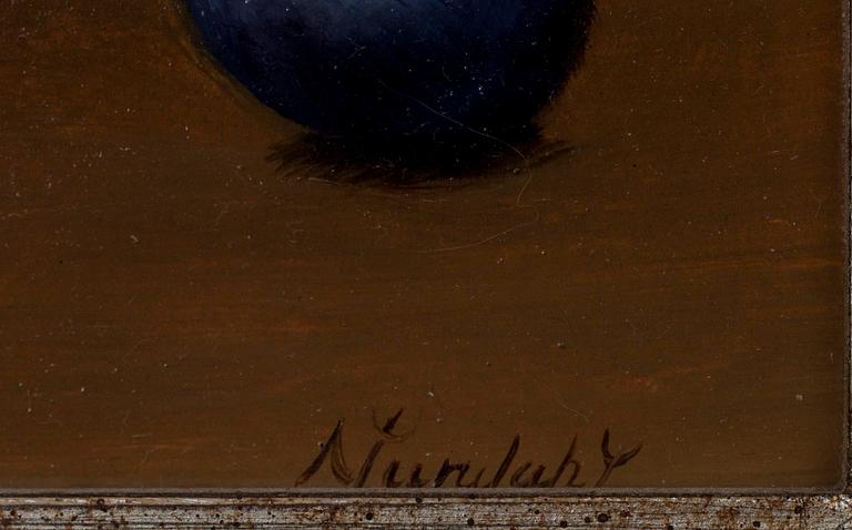 NADINE LUNDAHL, olja på pannå, sign.