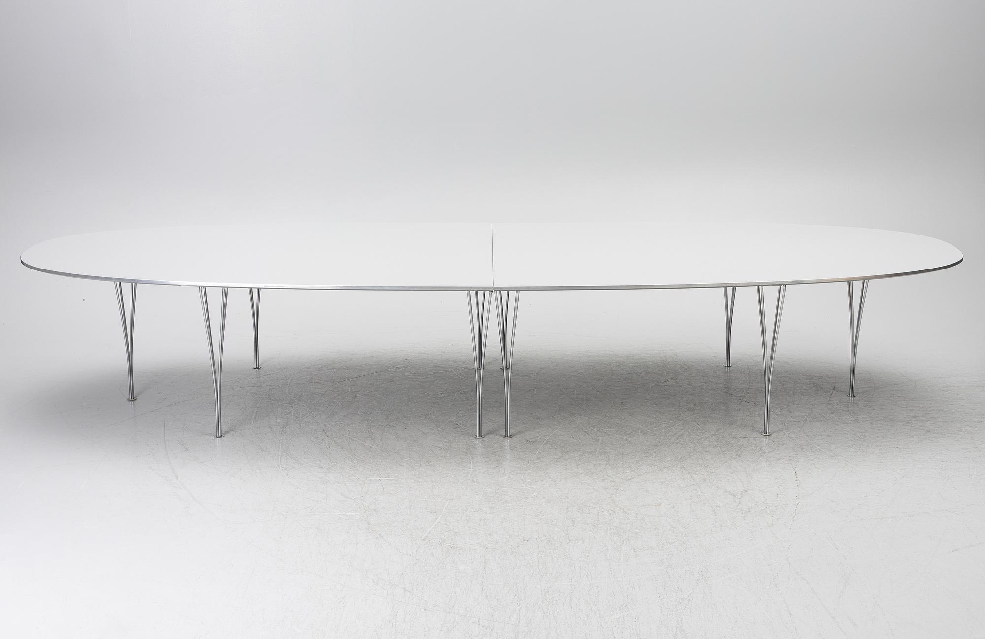 Bruno Mathsson, & Piet Hein, conference table, "Superellipse", Fritz Hansen, Denmark.