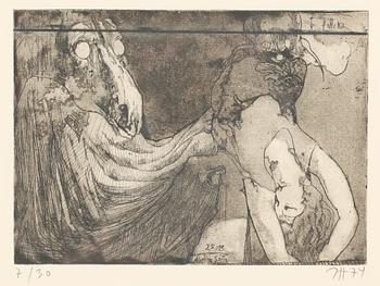 HORST JANSSEN, etsning, sign o numr 7/30.