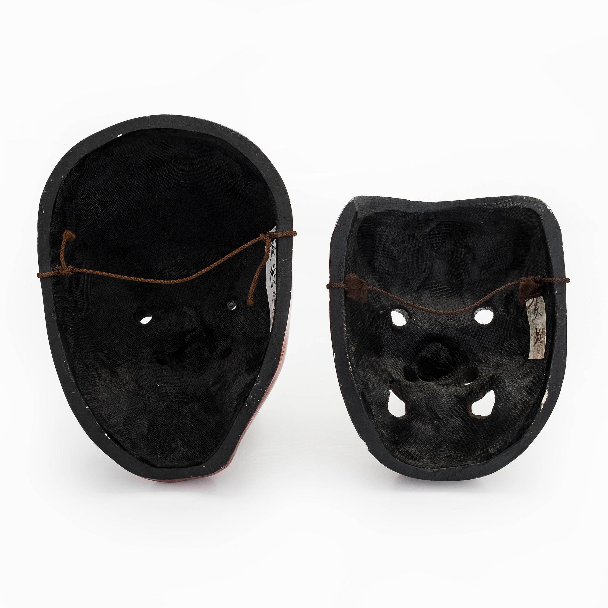 Noo masker, 2 st, Japan, 1900-tal.