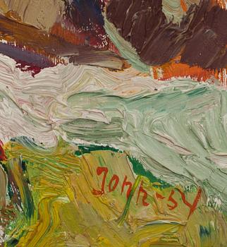 GUNNAR JONN, olja på pannå, signerad och daterad -54.