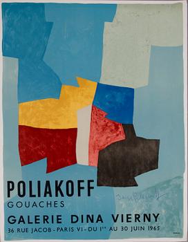 SERGE POLIAKOFF, utställningsaffich, signerad.