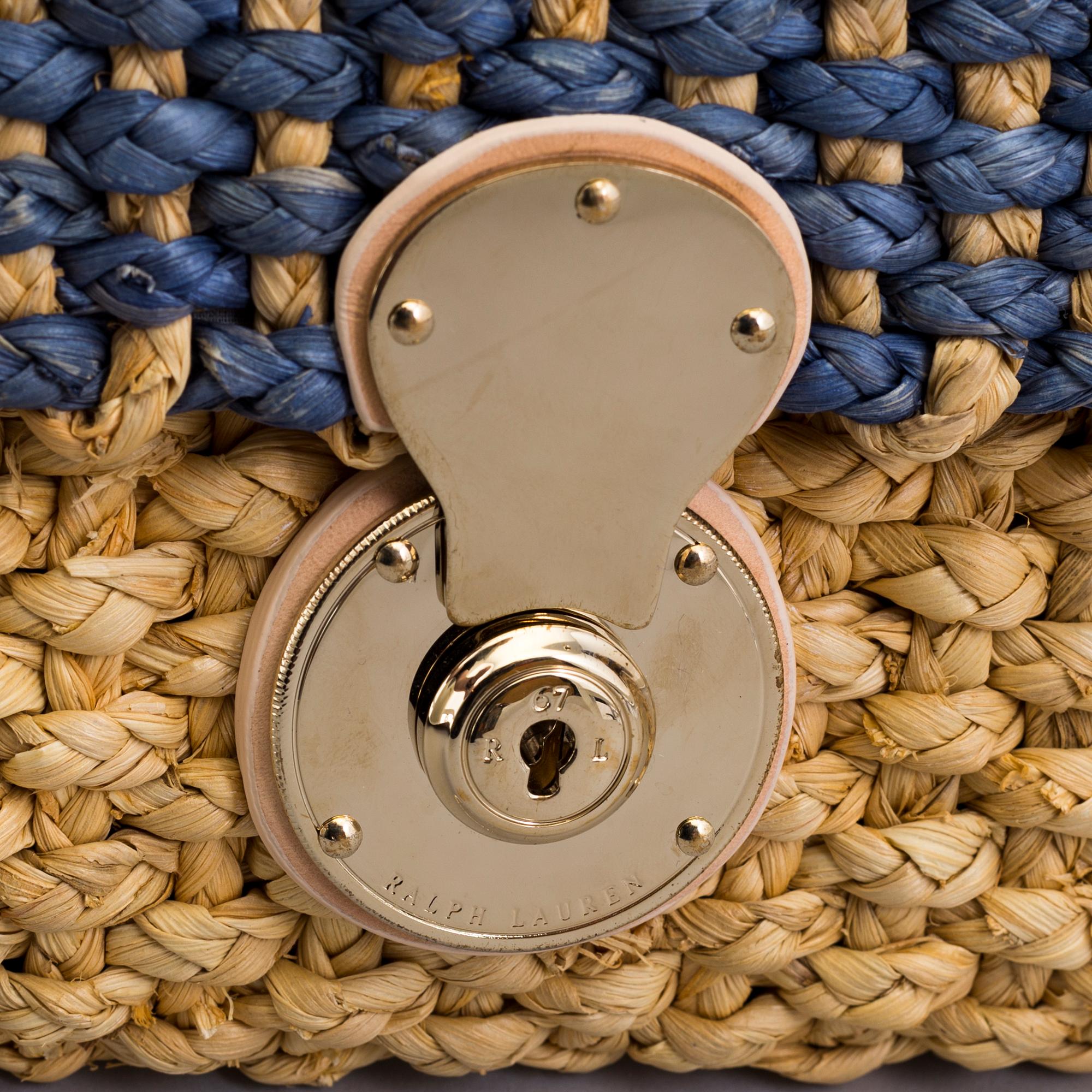 A  bast clutch by Ralph Lauren.