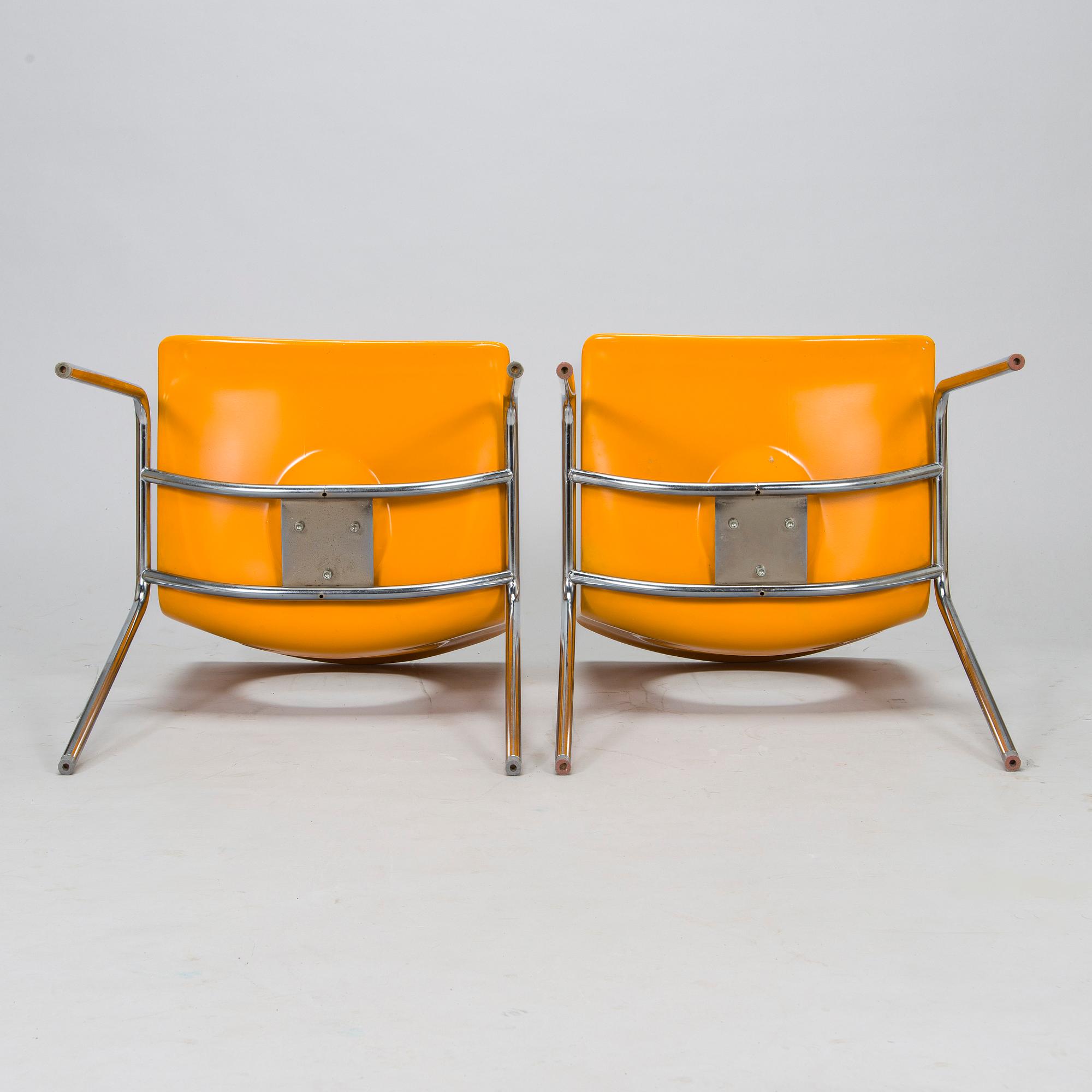 Carl Gustaf Hiort af Ornäs, stolar, 7 st, "Afo-Seat 2001", Hiort af Ornäs, SOK Rauman Tehtaat. Modellen formgiven 1971.