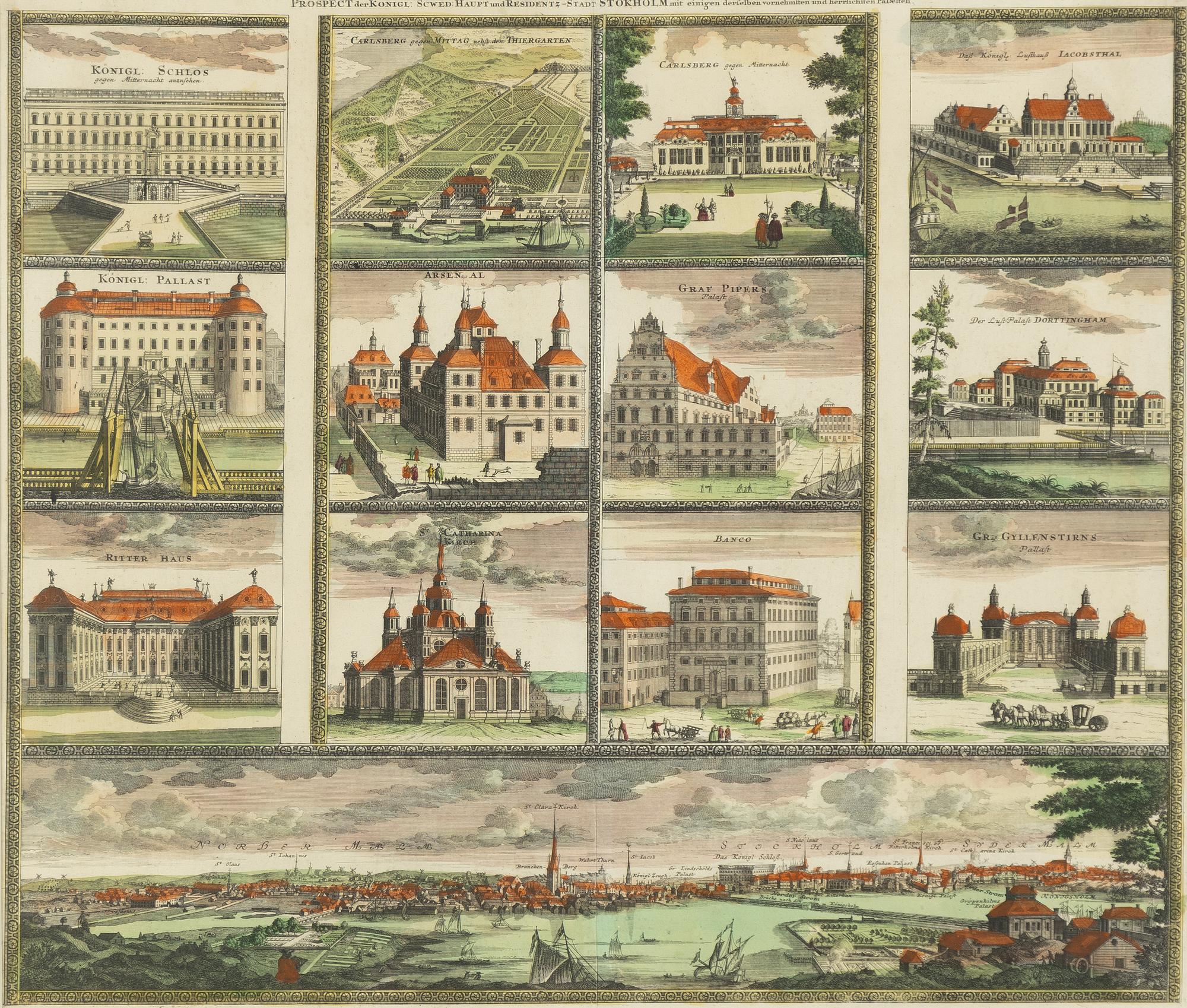 Johann Baptist Homann, Prospect der Konigl: Schwed: Haupt und Residenz-Stadt Stokholm".