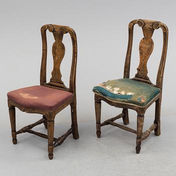 A pair of 18th century chairs.