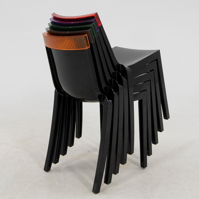 Chairs, 5 pcs "Hi cut", Kartell, 21st century.