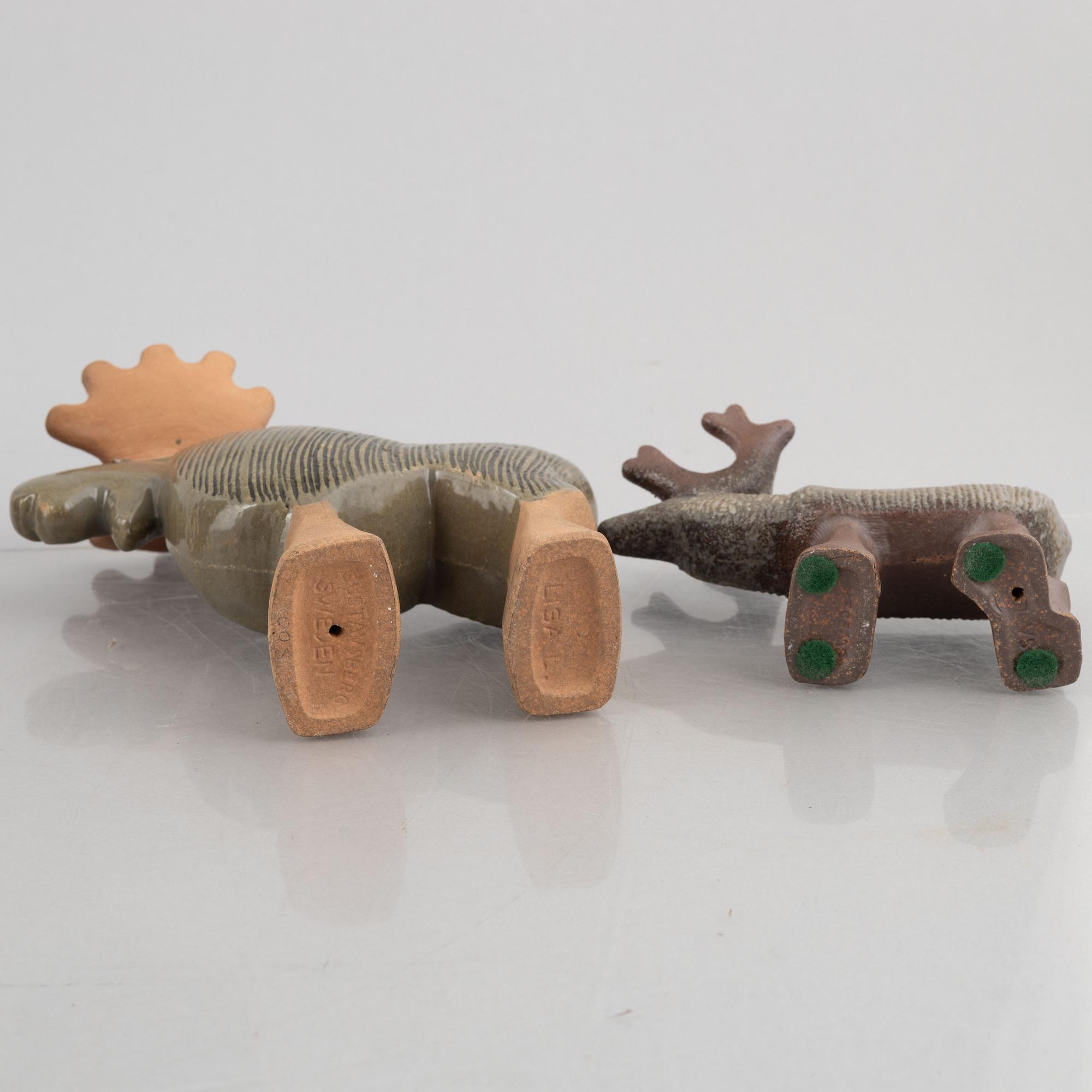 Lisa Larson, figuriner, 4 st, ur serien "Skansen", Gustavsberg.