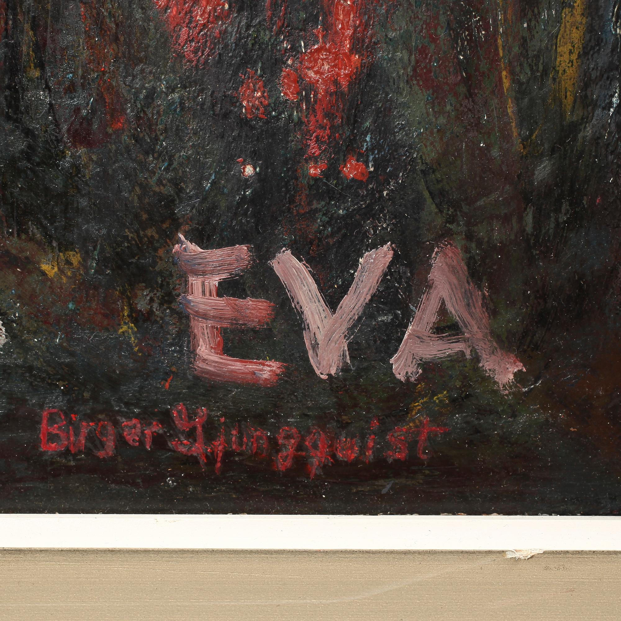 BIRGER LJUNGQUIST, olja på pannå, sign.