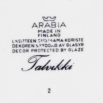 RICHARD LINDH, A 42-pcs set of Arabia dinnerware with 'Talvikki' decoration by Raija Uosikkinen, Finland 1964-1975.