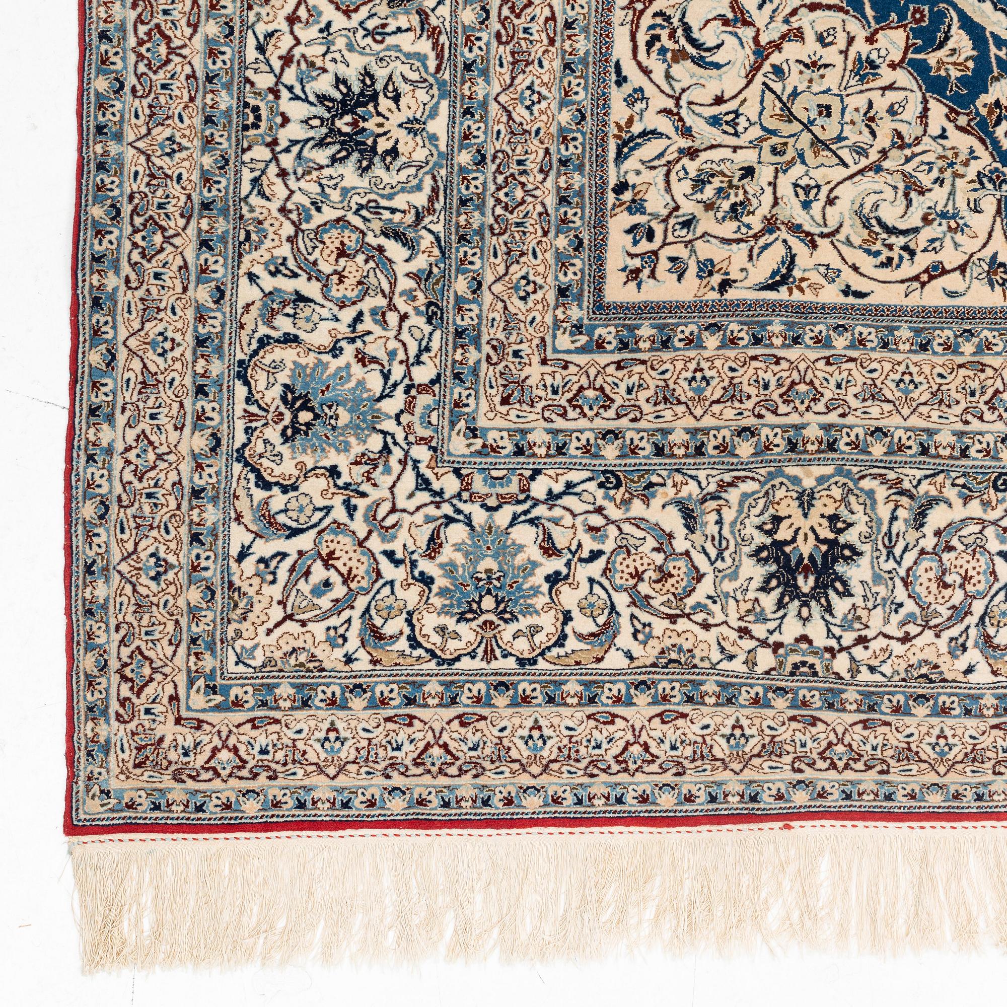 A semi-antique Nain Tusheshk, signed, ca 324 x 223 cm.