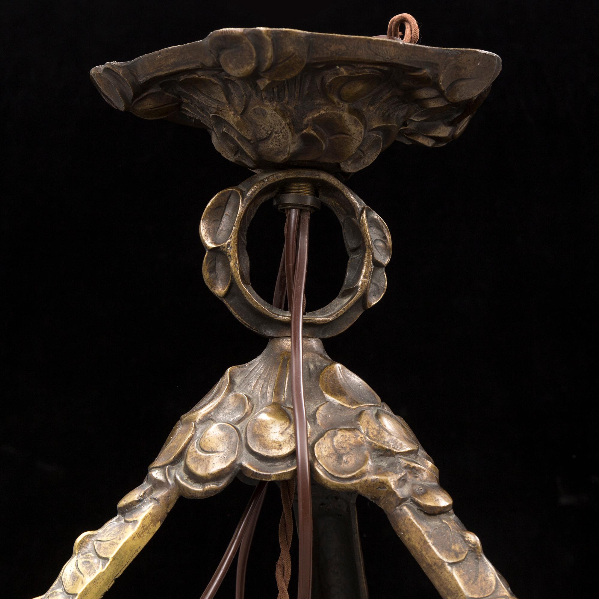 ALICE NORDIN, tillskriven, takarmatur, Böhlmarks Lampfabrik, jugend, 1910/20-tal.