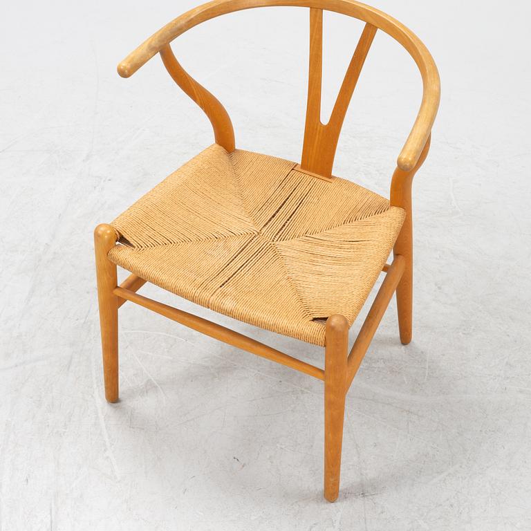 Hans J Wegner, a model 'CH 24' beech chair, Carl Hansen & Son, Odense, Denmark.