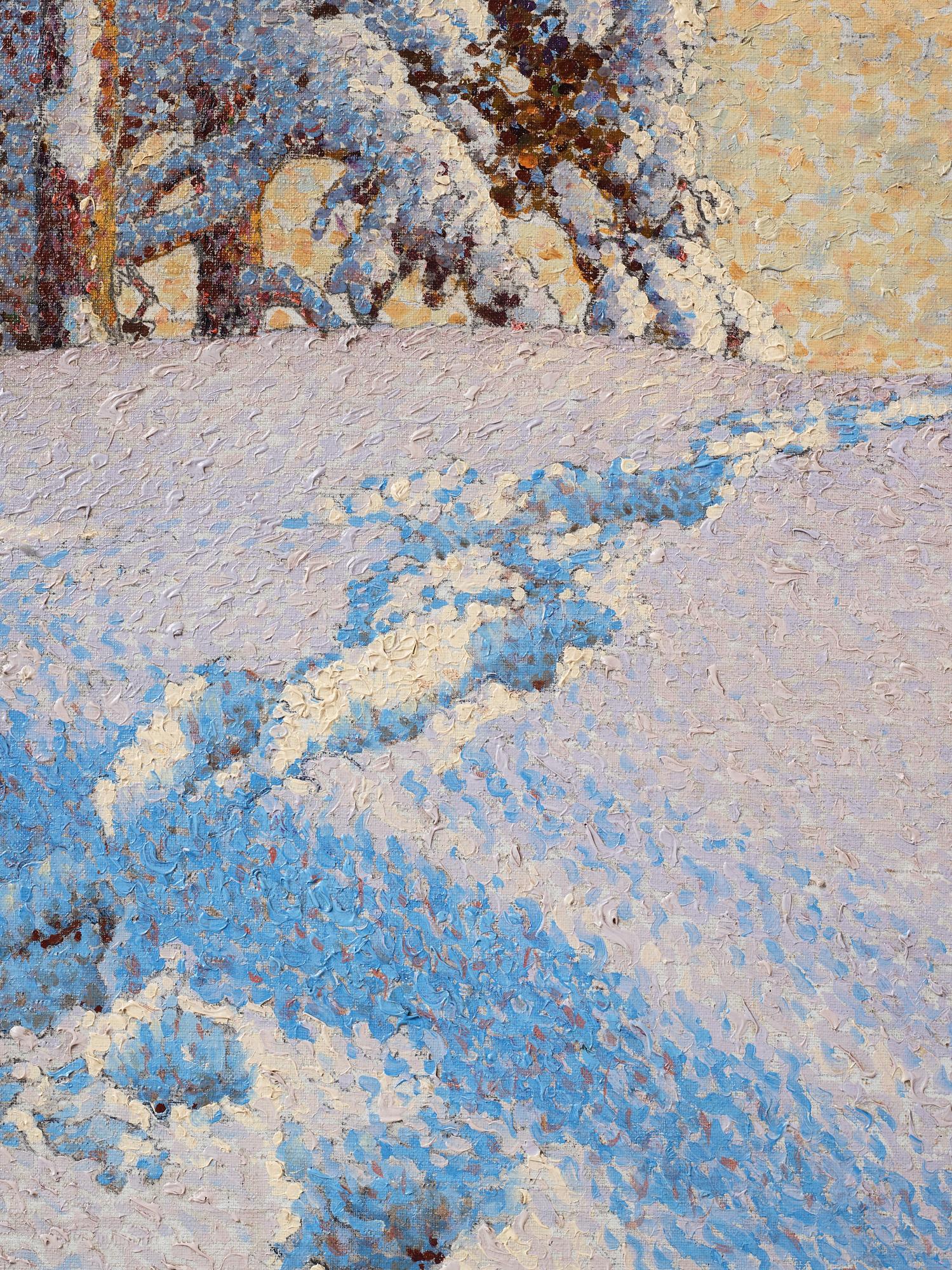 Gustaf Fjaestad, Snowy landscape.