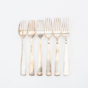 Jacob Ängman, bestick 18 dlr "Rosenholm" silver, GAB Stockholm 1959-1965.