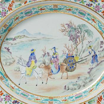 Fat, porslin Kina, Kanton, Qingdynastin, 1800-tal.