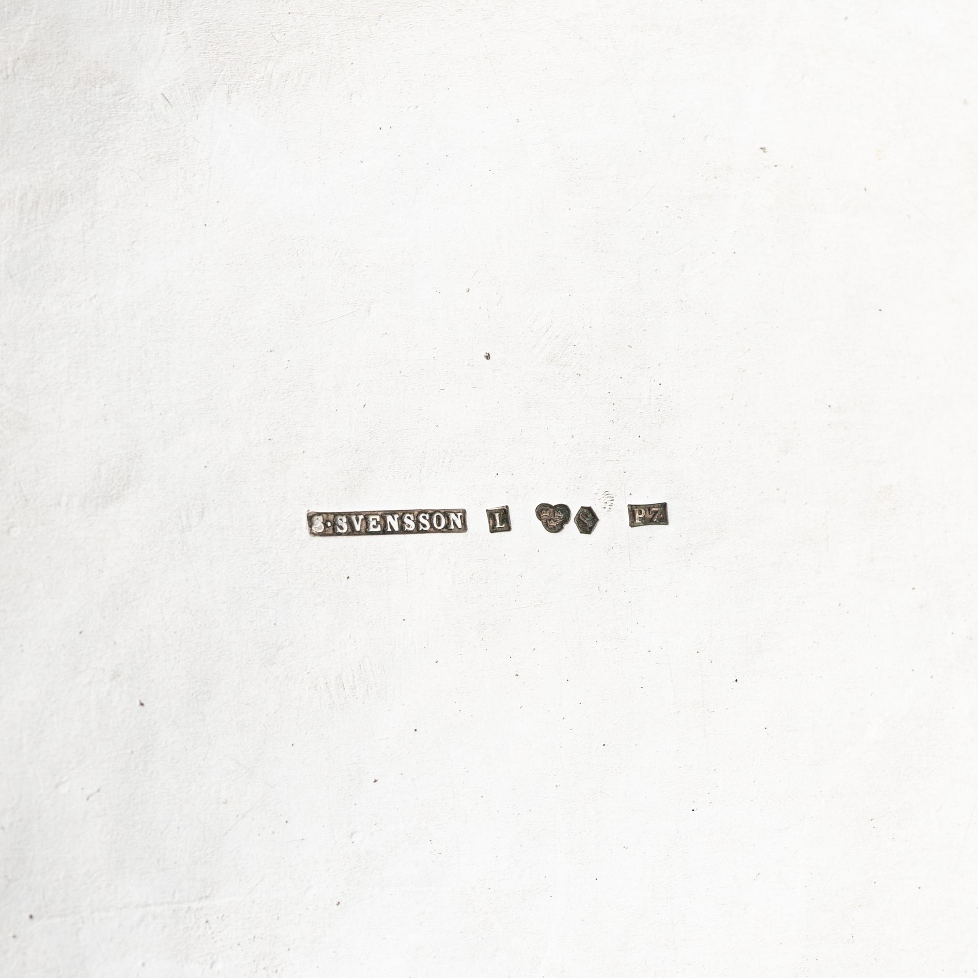 Sanfrid Svensson, kaffeservis, 3 delar, silver, Lidköping, 1917.