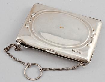 ETUI, silver, H. Matthews, Birmingham,  England, jugend, 1906. Vikt 100 g.