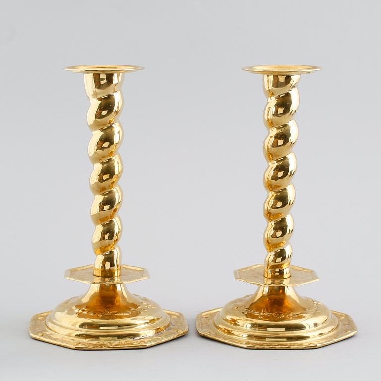 LJUSSTAKAR, 1 par, barockstil, 1900-talets första hälft.