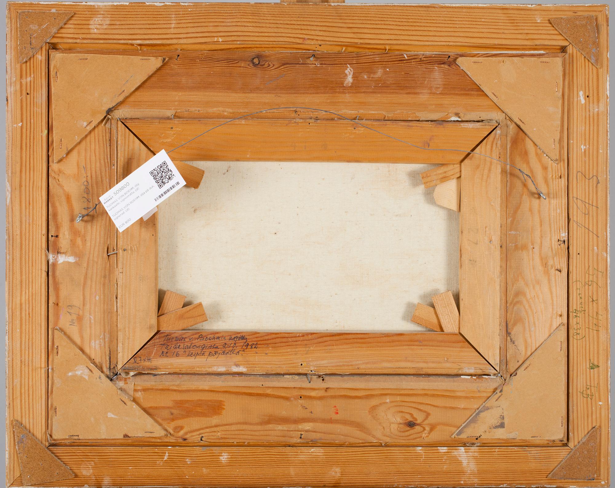 TUOMAS VON BOEHM, olja på duk, signerad.