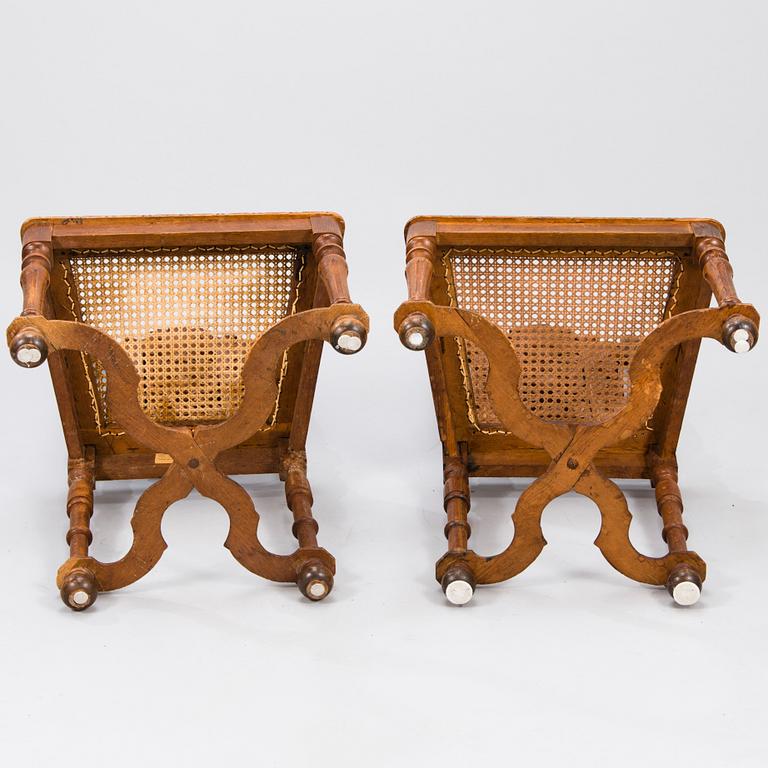Six late 19th century neo-baroque chairs.