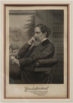 Charles Dickens, signerat brevkuvert till adresserat till Henry Austin, 1851.