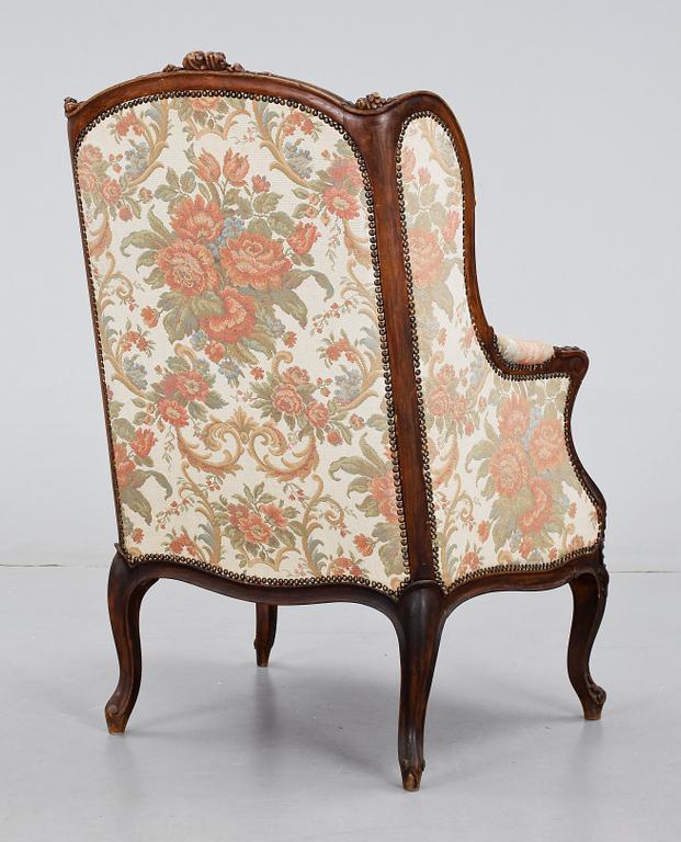 FÅTÖLJ, rokokostil, 1900-tal.