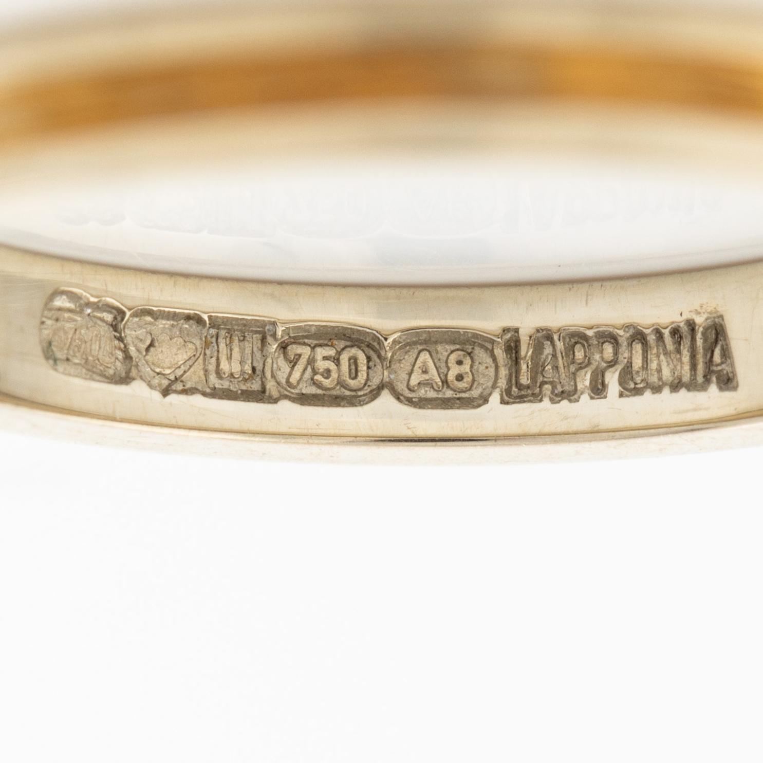 Lapponia, ring 18K gold and white gold, Finland 1978.