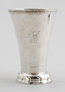 BÄGARE, silver, Andreas Silfverberg, Ystad  1818.
