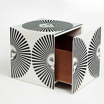 Piero Fornasetti, a "Sole Raggiante" cube table/ cabinet, Milano, Italy 2008.