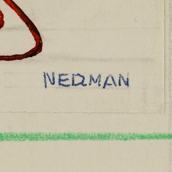 EINAR NERMAN, blandteknik, sign.