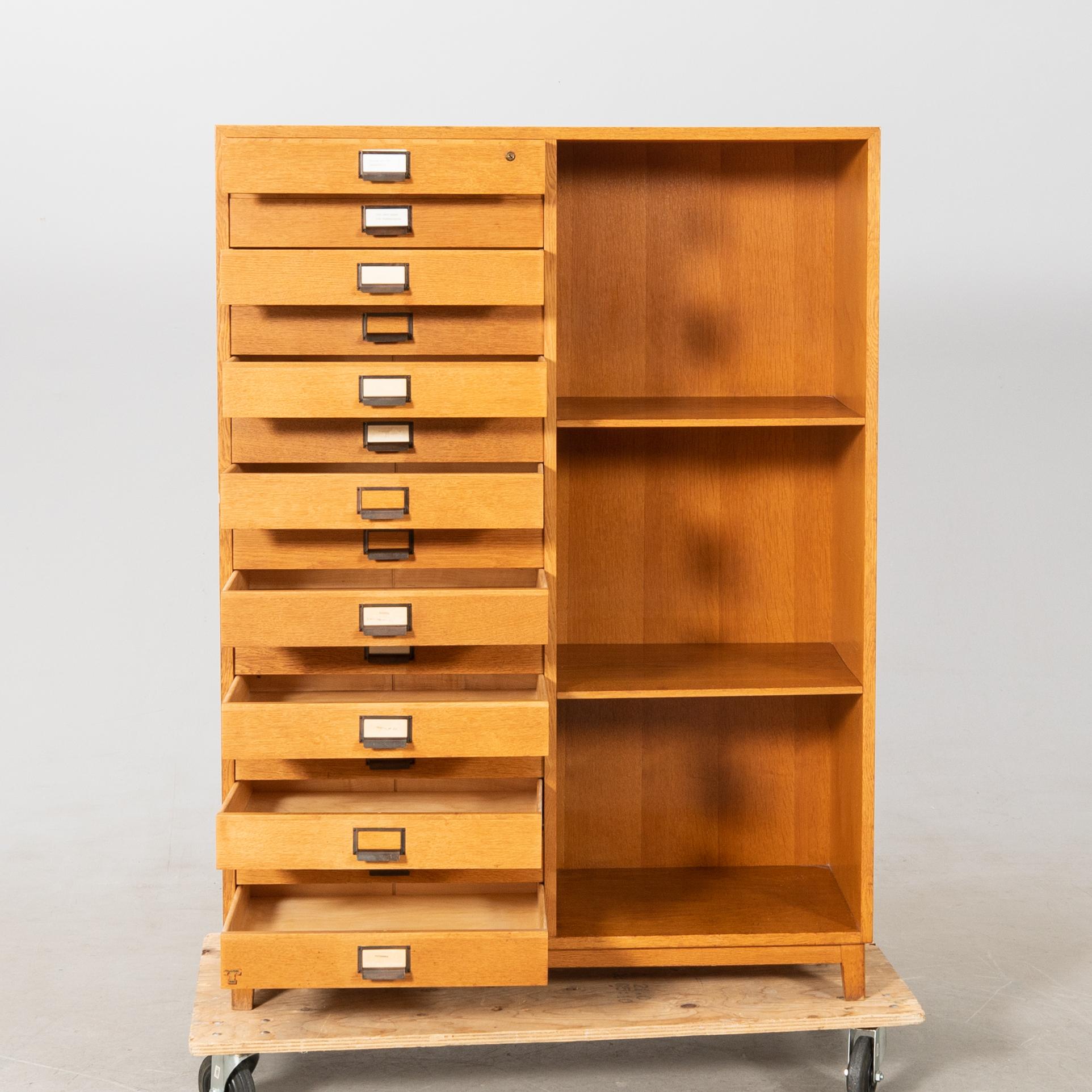 Archive cabinet, mid-20th century.