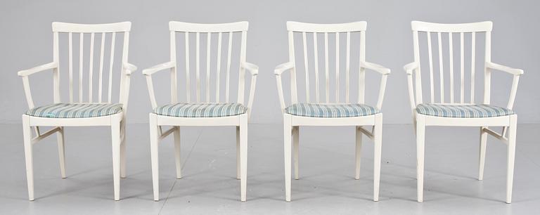 KARMSTOLAR, 4 st, "Herrgården", Carl Malmsten Bodafors 1961.