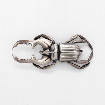 Brosch, skalbagge, silver, A. Tillander, Helsingfors 1953.