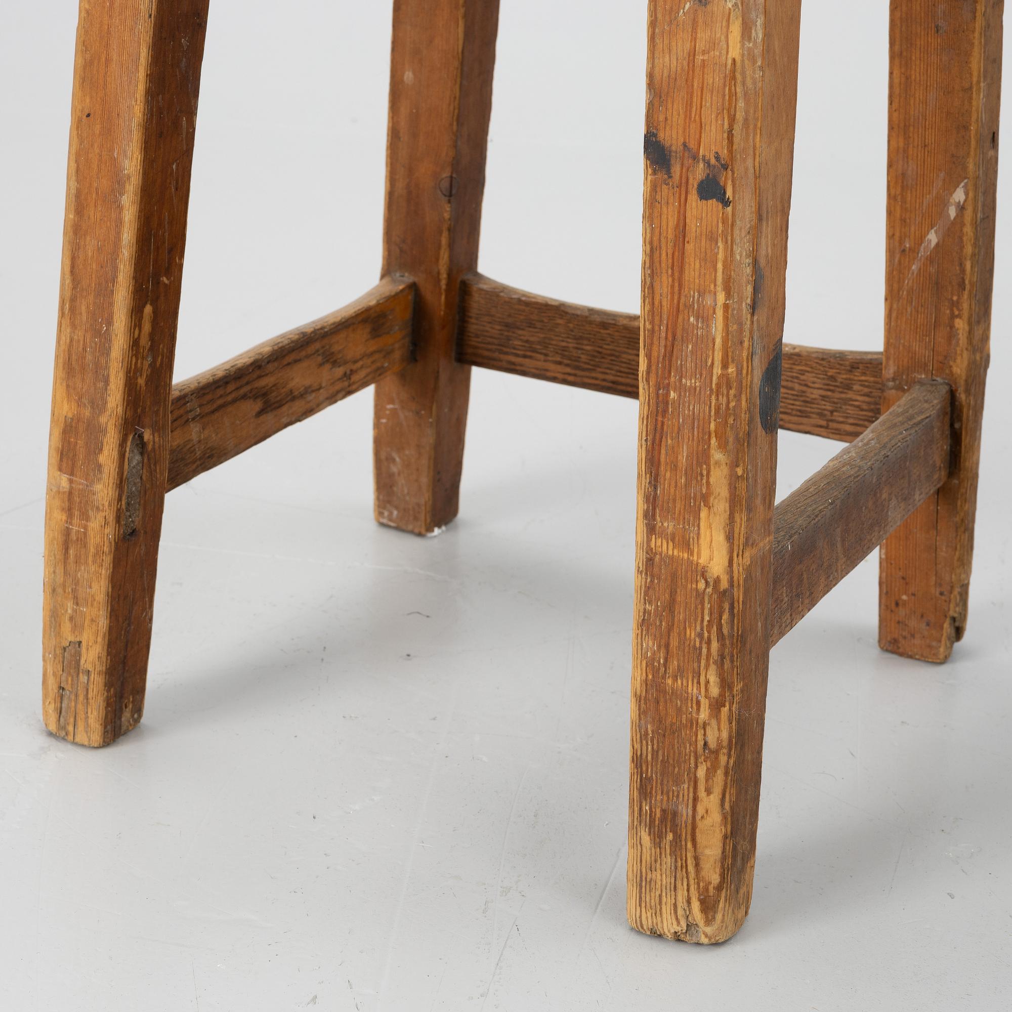 Stools, a pair, Technical School, 1930s.