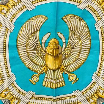 An "Egypte" Hermès silk scarf design Caty Latham.