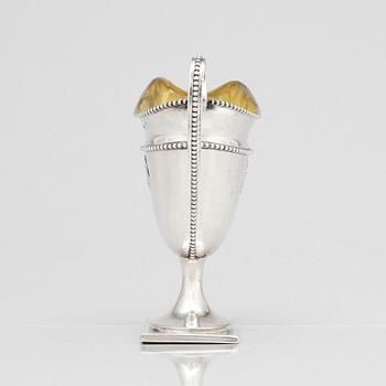 A Swedish 18th century parcel-gilt silver cream-jug, mark of Stephan Westerstråhle, Stockholm 1793.