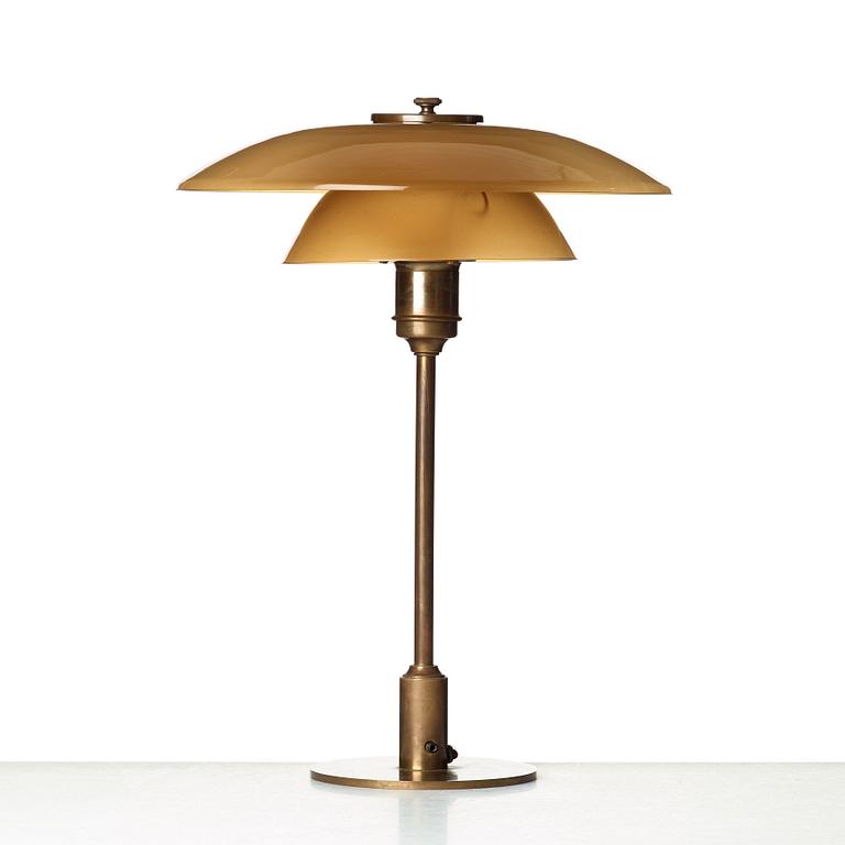 Poul Henningsen, bordslampa, Louis Poulsen, Danmark, "PH-3" PATENTED, ca 1928-33.