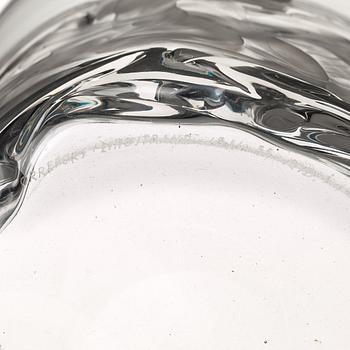 Vicke Lindstrand, "Christ calms the storm" a glass vase, Orrefors, Sweden 1935, model 1385, engraved by Arthur Diessner.