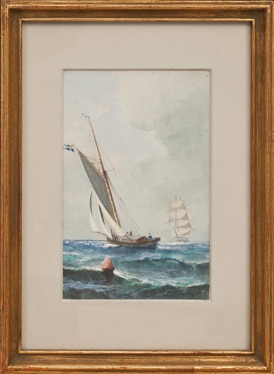 CHRISTIAN FREDRIK SWENSSON, akvarell, signerad.