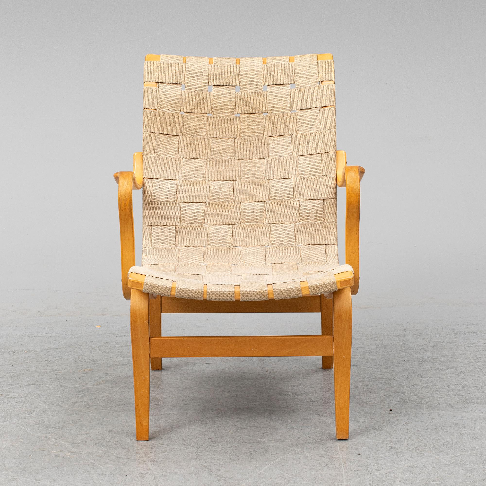 BRUNO MATHSSON, fåtölj, "Eva", Dux.