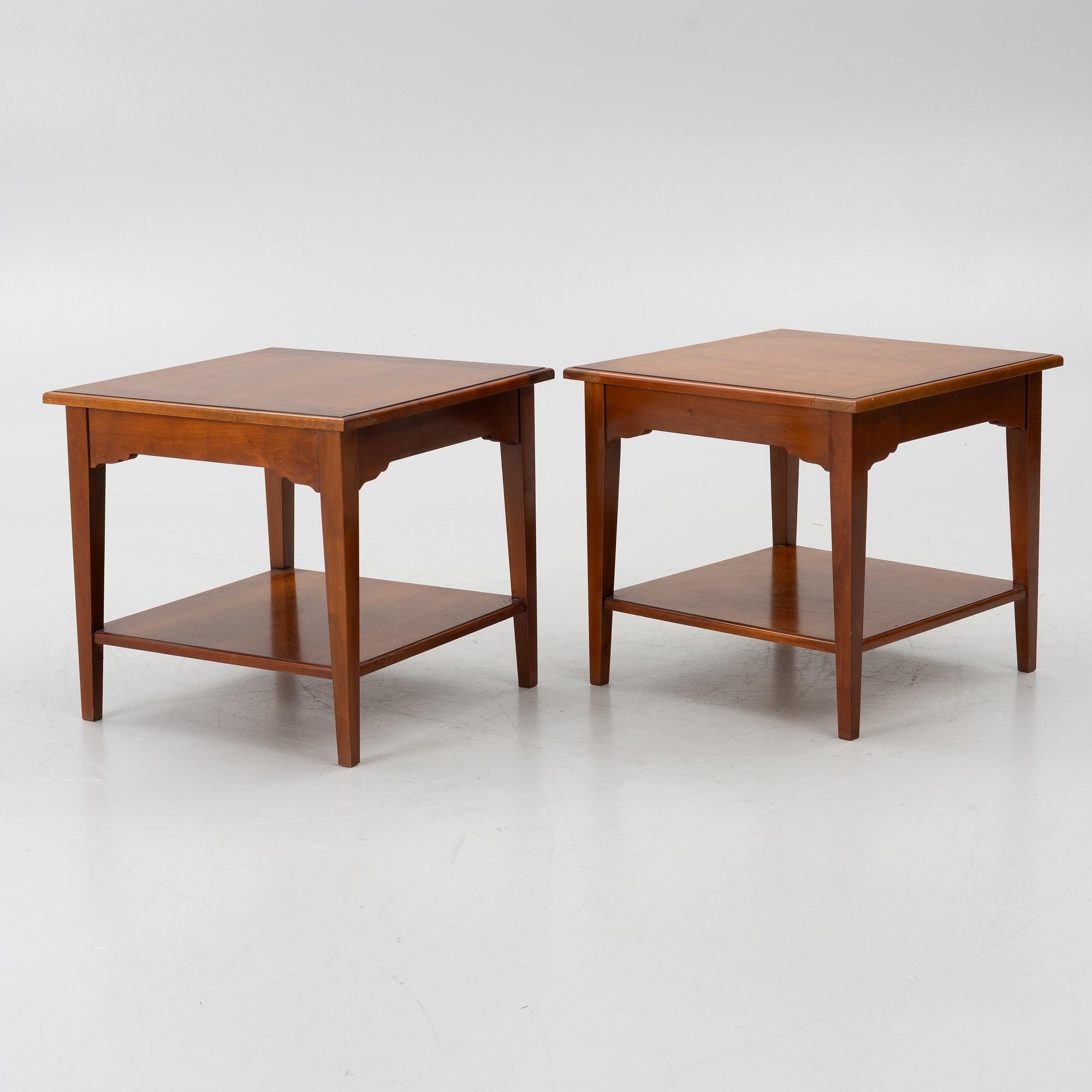 A pair of side tables, Grange.