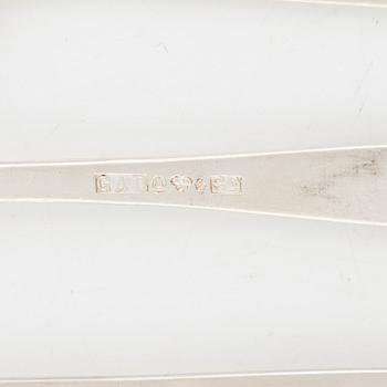 Jacob Ängman, bestickservis, 77 delar, silver, modell "Rosenholm", GAB, bl.a. Stockholm 1965.