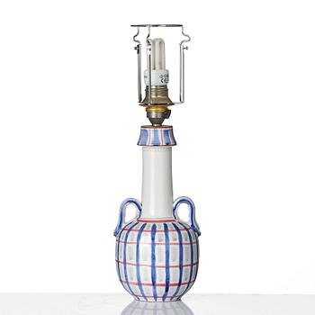 Wilhelm Kåge, lampfot, fajans, Gustavsbergs Studio, 1940-tal.
