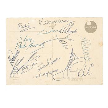 Autographs, Brazilian footballers, including Pelé, 1966.