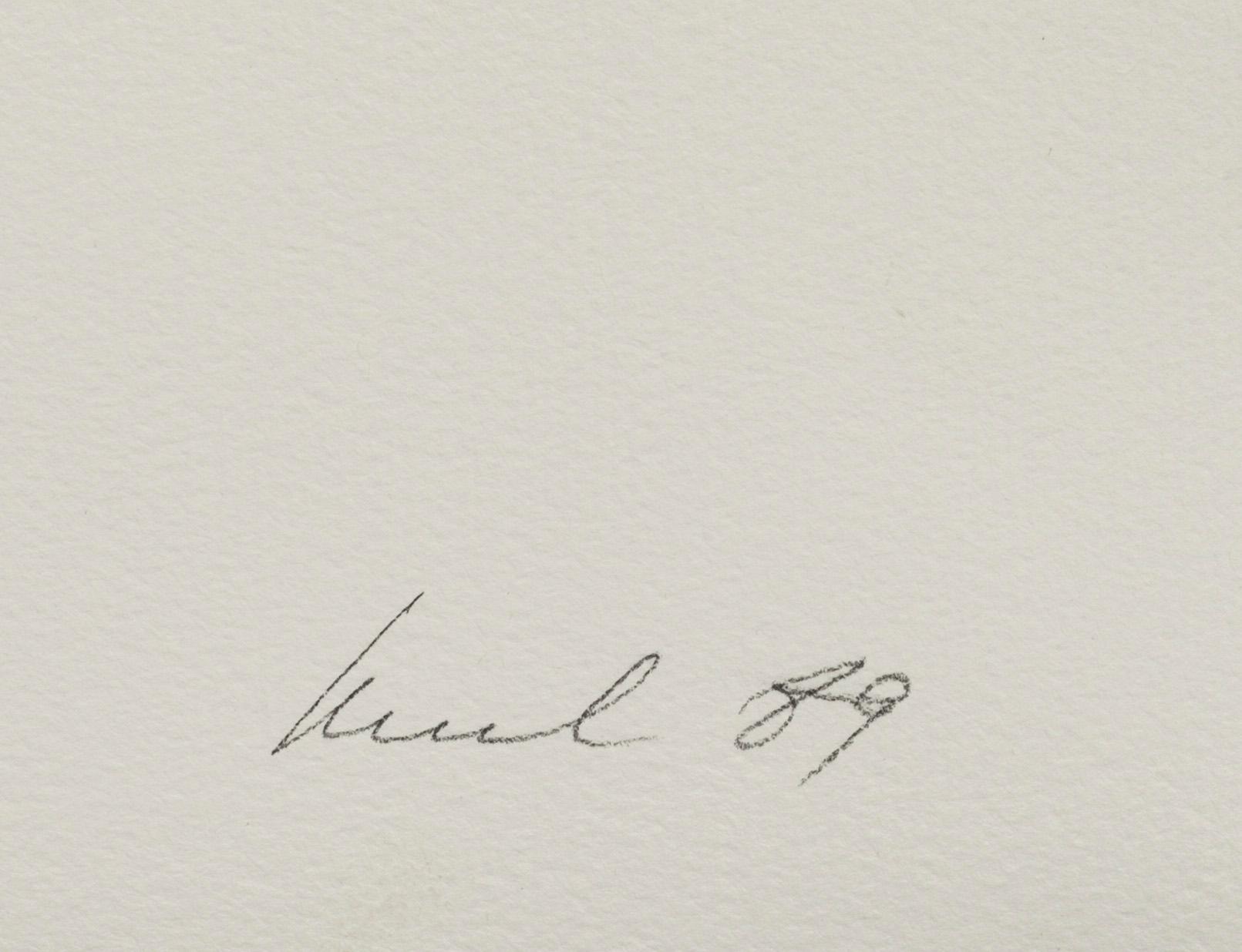 RAUL MEEL, färgserigrafi med konstnärens handavtryck direkt på pappret, signerad -89 och numrerad 20/60.