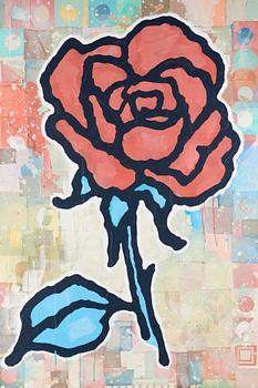 60. Donald Baechler, "Red Rose".