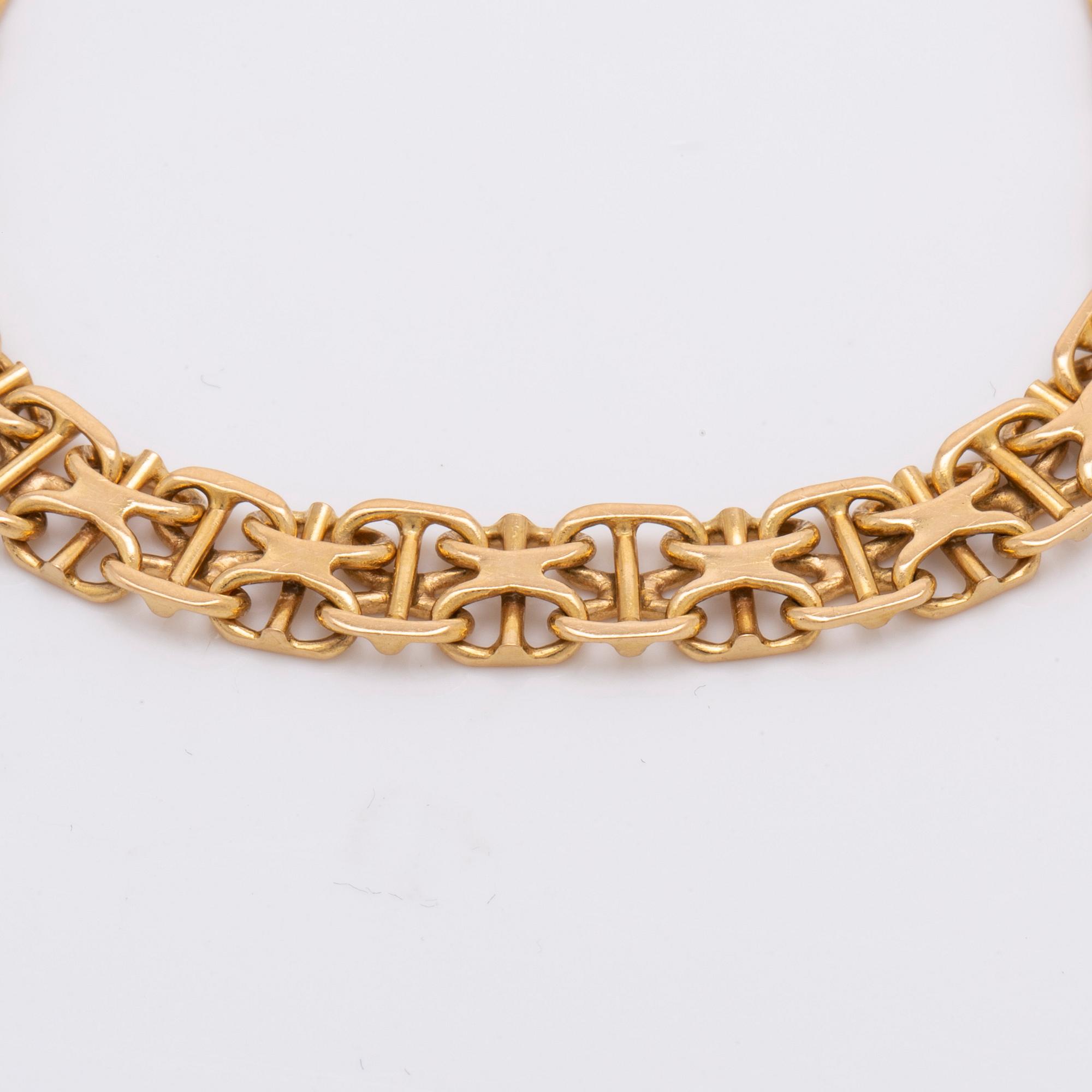 Goldbracelet 18K, 15,0 g, approx 20 x 0,5 cm.
