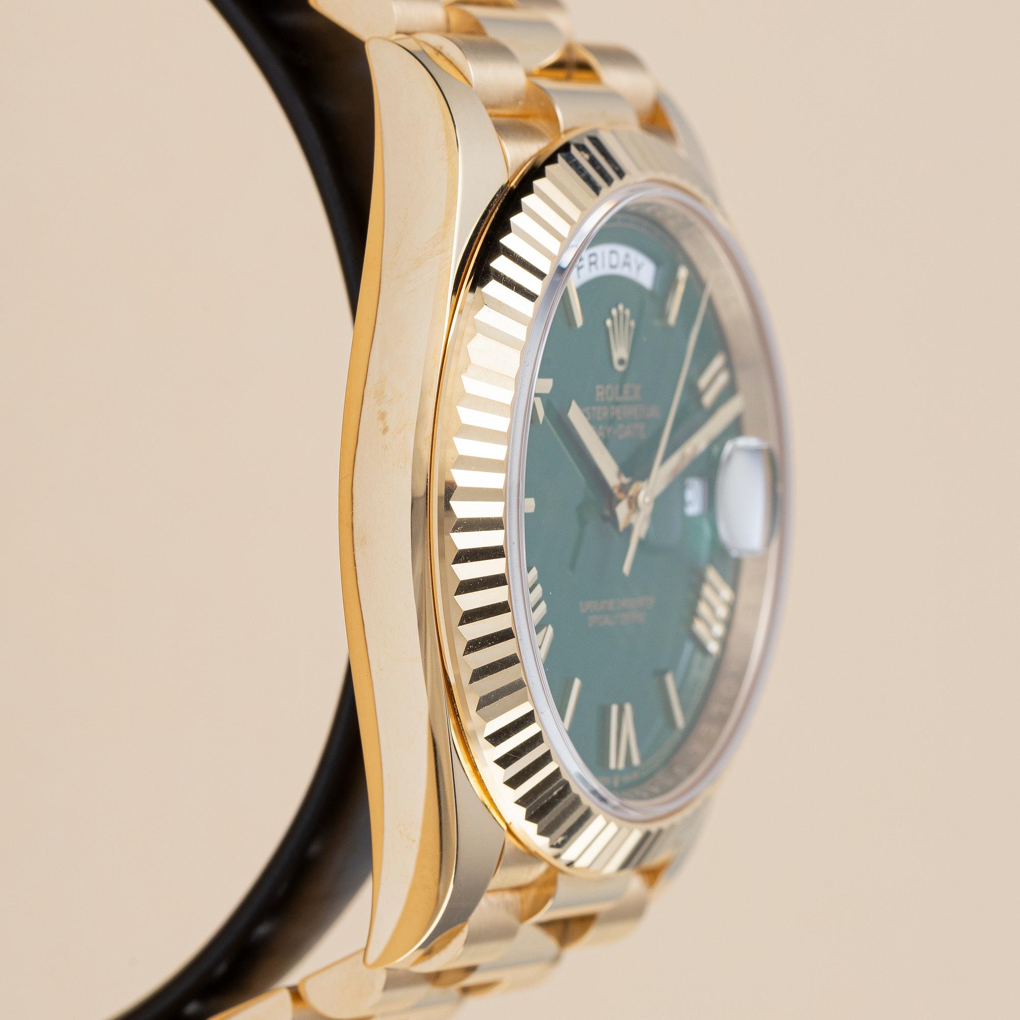 Rolex, Day-Date 40, "Money Green Dial", ca 2024.